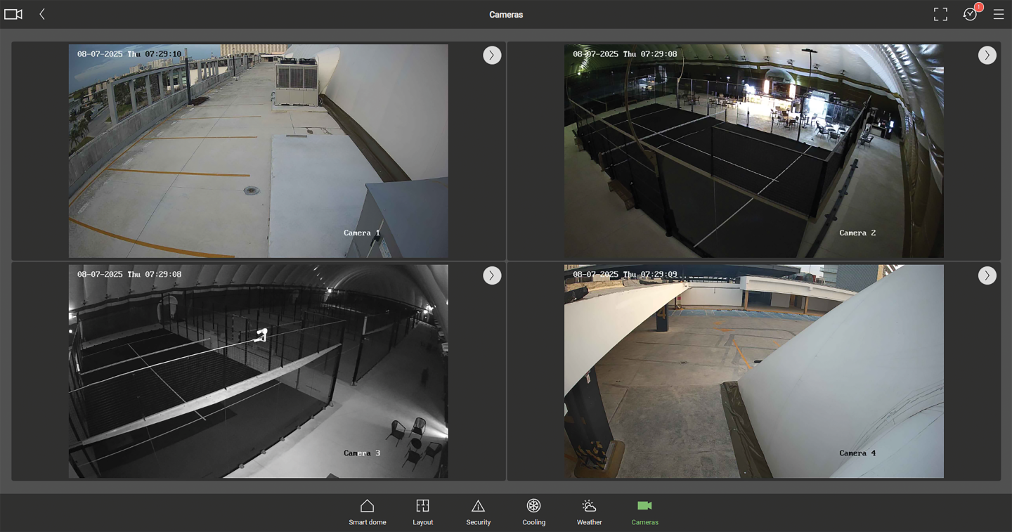 Smart dome UI